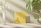 Summer Decor, Summer Decorations For Home, Yellow Wooden Box Sign For Bathroom Shelf Decoration, Yellow Desk Accessories, 5x5 inch
